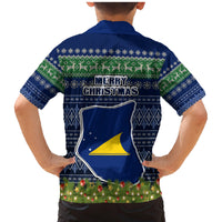 Tokelau Christmas Family Matching Mermaid Dress and Hawaiian Shirt Coat of Arms and Map Beautiful Merry Xmas Snowflake LT03 - Polynesian Pride