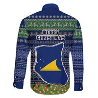 Tokelau Christmas Family Matching Off Shoulder Maxi Dress and Hawaiian Shirt Coat of Arms and Map Beautiful Merry Xmas Snowflake LT03 - Polynesian Pride