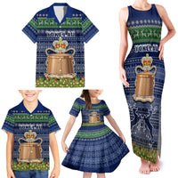 Tokelau Christmas Family Matching Tank Maxi Dress and Hawaiian Shirt Coat of Arms and Map Beautiful Merry Xmas Snowflake LT03 - Polynesian Pride