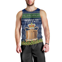 Personalised Tokelau Christmas Men Tank Top Coat of Arms and Map Beautiful Merry Xmas Snowflake LT03 - Polynesian Pride