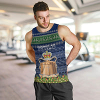 Personalised Tokelau Christmas Men Tank Top Coat of Arms and Map Beautiful Merry Xmas Snowflake LT03 - Polynesian Pride