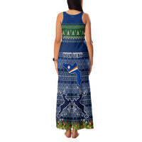 Personalised Marshall Islands Christmas Family Matching Tank Maxi Dress and Hawaiian Shirt Coat of Arms and Map Beautiful Merry Xmas Snowflake LT03 - Polynesian Pride