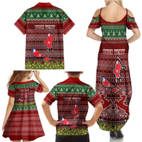 Personalised Wallis and Futuna Christmas Family Matching Summer Maxi Dress and Hawaiian Shirt Coat of Arms and Map Beautiful Merry Xmas Snowflake LT03 - Polynesian Pride