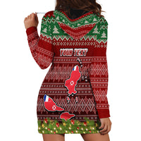 Personalised Wallis and Futuna Christmas Hoodie Dress Coat of Arms and Map Beautiful Merry Xmas Snowflake LT03 - Polynesian Pride