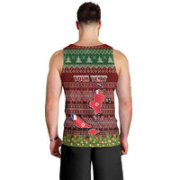 Personalised Wallis and Futuna Christmas Men Tank Top Coat of Arms and Map Beautiful Merry Xmas Snowflake LT03 - Polynesian Pride