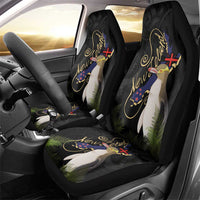 New Zealand Hoiho Car Seat Cover Maori Art Tattoo and Silver Fern LT03 - Polynesian Pride
