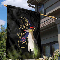 New Zealand Hoiho Garden Flag Maori Art Tattoo and Silver Fern LT03 - Polynesian Pride