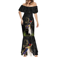 New Zealand Hoiho Mermaid Dress Maori Art Tattoo and Silver Fern LT03 - Polynesian Pride