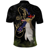 New Zealand Hoiho Polo Shirt Maori Art Tattoo and Silver Fern LT03 - Polynesian Pride
