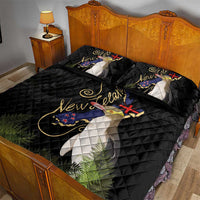 New Zealand Hoiho Quilt Bed Set Maori Art Tattoo and Silver Fern LT03 - Polynesian Pride