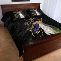 New Zealand Hoiho Quilt Bed Set Maori Art Tattoo and Silver Fern LT03 - Polynesian Pride