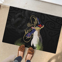 New Zealand Hoiho Rubber Doormat Maori Art Tattoo and Silver Fern LT03 - Polynesian Pride
