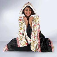 New Zealand Merry Christmas Hooded Blanket Hoiho Xmas - Haka Dance and Pohutukawa LT03 - Polynesian Pride