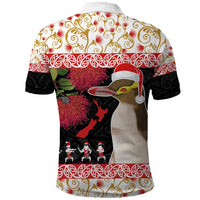 New Zealand Merry Christmas Polo Shirt Hoiho Xmas - Haka Dance and Pohutukawa LT03 - Polynesian Pride