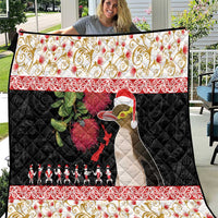 New Zealand Merry Christmas Quilt Hoiho Xmas - Haka Dance and Pohutukawa LT03 White - Polynesian Pride