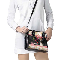 New Zealand Merry Christmas Shoulder Handbag Hoiho Xmas - Haka Dance and Pohutukawa LT03 - Polynesian Pride