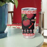New Zealand Merry Christmas Tumbler Cup Hoiho Xmas - Haka Dance and Pohutukawa LT03 - Polynesian Pride