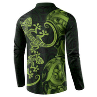 New Zealand Gecko Maori Art Tattoo Button Sweatshirt