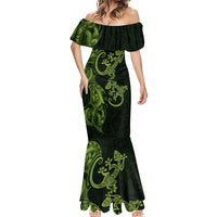 New Zealand Gecko Maori Art Tattoo Mermaid Dress LT03 - Polynesian Pride