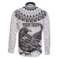 Custom New Zealand Family Matching Off Shoulder Maxi Dress and Hawaiian Shirt Tui Bird and Koru Circle Mix Silver Fern Pattern LT03 - Polynesian Pride