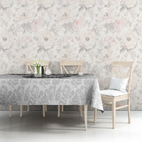 Custom New Zealand Tablecloth Tui Bird and Koru Circle Mix Silver Fern Pattern LT03 - Polynesian Pride