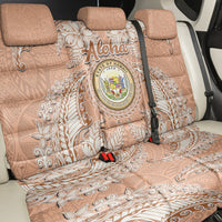 Hawaii Tropical Flowers with Kakau Tribal Back Car Seat Cover Peach Fuzz Color LT03 - Polynesian Pride
