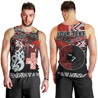 Personalised Aotearoa and Tonga Together Men Tank Top Manaia and Tongan Tribal Cross - Taniko and Ngatu Art Tattoo LT03 - Polynesian Pride