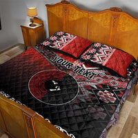 Personalised Aotearoa and Tonga Together Quilt Bed Set Manaia and Tongan Tribal Cross - Taniko and Ngatu Art Tattoo LT03 - Polynesian Pride
