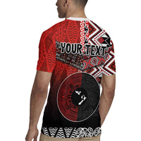 Personalised Aotearoa and Tonga Together Rugby Jersey Manaia and Tongan Tribal Cross - Taniko and Ngatu Art Tattoo LT03 - Polynesian Pride