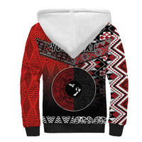 Personalised Aotearoa and Tonga Together Sherpa Hoodie Manaia and Tongan Tribal Cross - Taniko and Ngatu Art Tattoo LT03 - Polynesian Pride