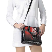 Personalised Aotearoa and Tonga Together Shoulder Handbag Manaia and Tongan Tribal Cross - Taniko and Ngatu Art Tattoo LT03 - Polynesian Pride
