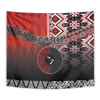 Personalised Aotearoa and Tonga Together Tapestry Manaia and Tongan Tribal Cross - Taniko and Ngatu Art Tattoo LT03 - Polynesian Pride