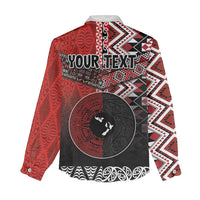 Personalised Aotearoa and Tonga Together Women Casual Shirt Manaia and Tongan Tribal Cross - Taniko and Ngatu Art Tattoo LT03 - Polynesian Pride