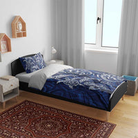 New Zealand Connecting with Seas Bedding Set Maori Tribal and Sea Animals Tattoo - White Glass Style LT03 - Polynesian Pride