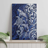 New Zealand Connecting with Seas Canvas Wall Art Maori Tribal and Sea Animals Tattoo - White Glass Style LT03 - Polynesian Pride