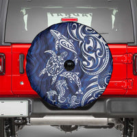 New Zealand Connecting with Seas Spare Tire Cover Maori Tribal and Sea Animals Tattoo - White Glass Style LT03 - Polynesian Pride
