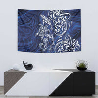 New Zealand Connecting with Seas Tapestry Maori Tribal and Sea Animals Tattoo - White Glass Style LT03 - Polynesian Pride