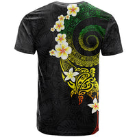 Polynesian Spiral Tribal Tattoo T Shirt Reggae Color