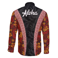 Hawaii Lei and Hibiscus Flowers Tribal Family Matching Mermaid Dress and Hawaiian Shirt Patchwork Abstract Vintage LT03 - Polynesian Pride