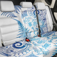 New Zealand Sea Animals Back Car Seat Cover with Maori Koru Tribal Tattoo and Silver Ferns Galaxy Style LT03 - Polynesian Pride