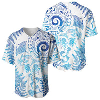 New Zealand Sea Animals Baseball Jersey with Maori Koru Tribal Tattoo and Silver Ferns Galaxy Style LT03 - Polynesian Pride