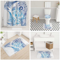 New Zealand Sea Animals Bathroom Set with Maori Koru Tribal Tattoo and Silver Ferns Galaxy Style LT03 - Polynesian Pride