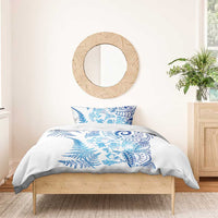 New Zealand Sea Animals Bedding Set with Maori Koru Tribal Tattoo and Silver Ferns Galaxy Style LT03 - Polynesian Pride