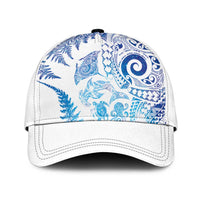 New Zealand Sea Animals Classic Cap with Maori Koru Tribal Tattoo and Silver Ferns Galaxy Style LT03 Universal Fit Multicolor - Polynesian Pride