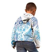 New Zealand Sea Animals Kid Hoodie with Maori Koru Tribal Tattoo and Silver Ferns Galaxy Style LT03 - Polynesian Pride