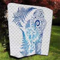 New Zealand Sea Animals Quilt with Maori Koru Tribal Tattoo and Silver Ferns Galaxy Style LT03 - Polynesian Pride