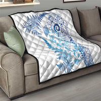 New Zealand Sea Animals Quilt with Maori Koru Tribal Tattoo and Silver Ferns Galaxy Style LT03 - Polynesian Pride