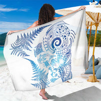 New Zealand Sea Animals Sarong with Maori Koru Tribal Tattoo and Silver Ferns Galaxy Style LT03 One Size 44 x 66 inches Multicolor - Polynesian Pride