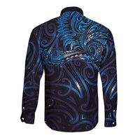 New Zealand New Year-Matariki Long Sleeve Button Shirt Aotearoa Maori Tattoo Galaxy Sky LT03 - Polynesian Pride
