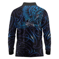 New Zealand New Year-Matariki Long Sleeve Polo Shirt Aotearoa Maori Tattoo Galaxy Sky LT03 - Polynesian Pride